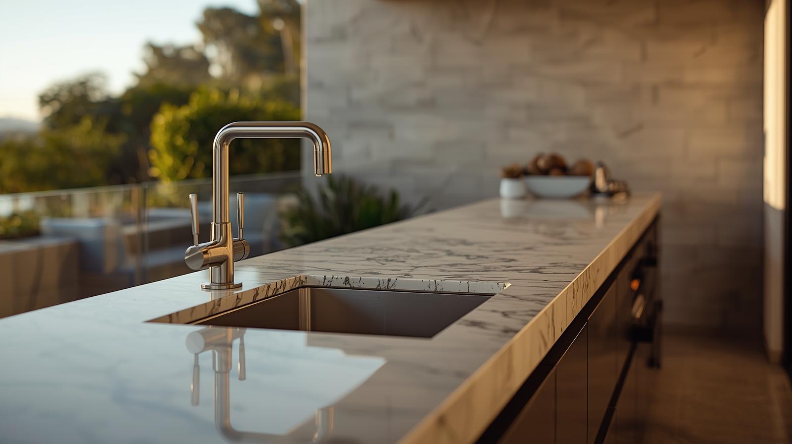 Lavatório em Mármore Branco